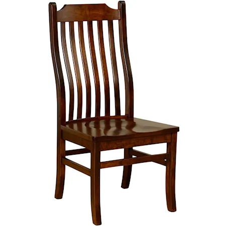 Gilbert Side Chair with Contoured Slat Back